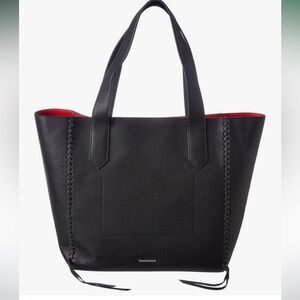 Rebecca Minkoff Medium Panama Tote Black Textured Leather